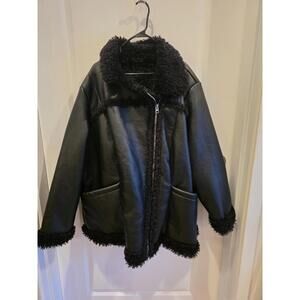 Evans Coat 30/32 Beautiful Black Striking Soft Winter Coat